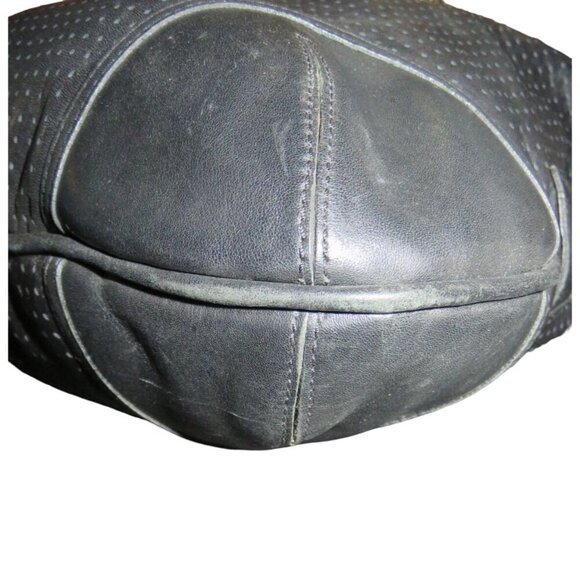 Coach Vintage Legacy 9218 Classic Black Perforated Leather Hobo Satchel Handbag - Picture 8 of 12